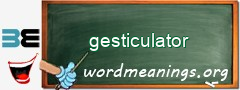 WordMeaning blackboard for gesticulator